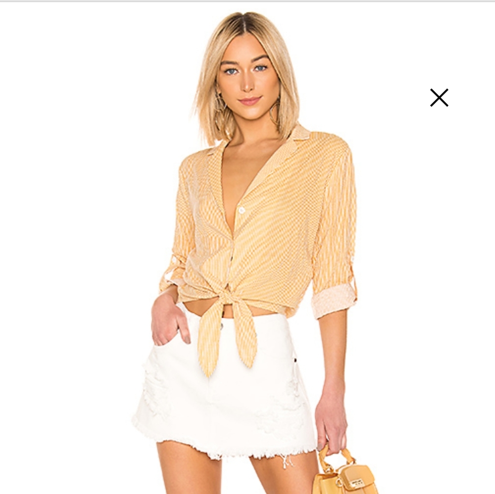 Eliza Stripe Tie Shirt